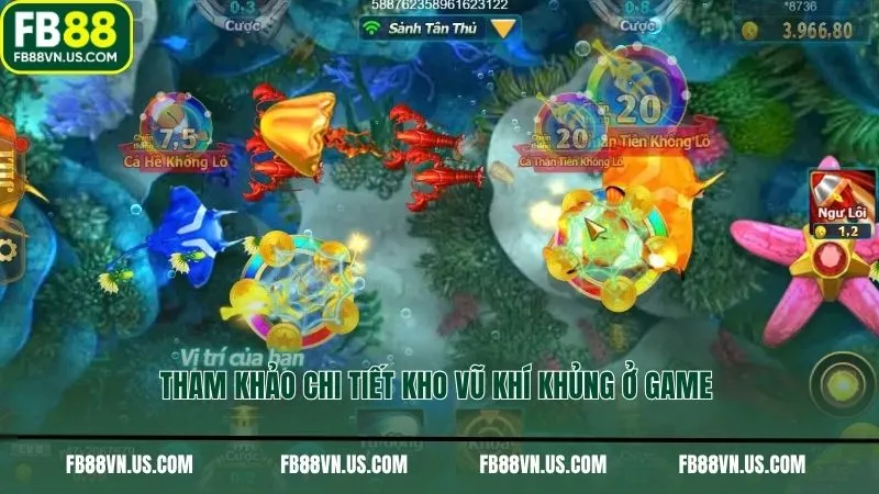 Tham khảo chi tiết kho vũ khí khủng ở game