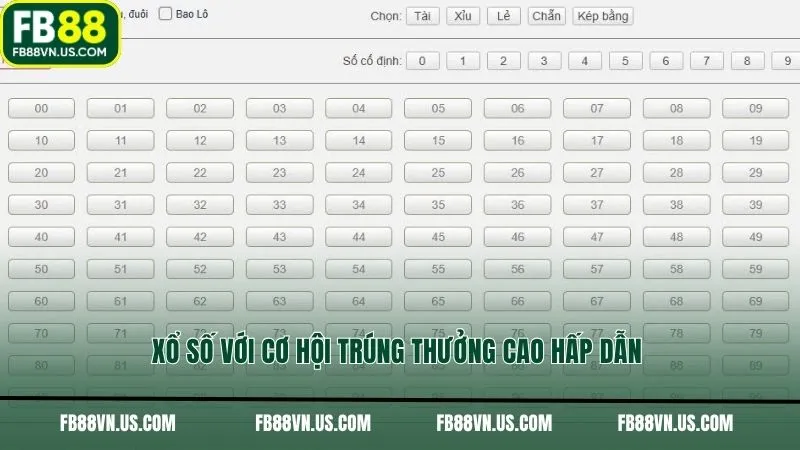 Xổ số với cơ hội trúng thưởng cao hấp dẫn